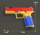 Pistol för barn 20 x 3,5 x 13,5 cm Plastbyggsatspistol inspirerad av lego med patroner Leksak för pojkar och flickor Actionspel 4