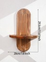 Trä vägghylla Boho stil med förvaringsutrymme, elegant design 3