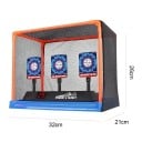 Elektronisk automatisk mål med 3 mål til Nerf våben og andre typer våben 32 x 21 x 26 cm Kasseformet skydemål med lyseffekter og tælling af hits 5