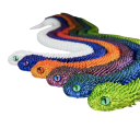Flexibel 3D-figur av en orm 60 cm Artikulera dekoration Rörlig realistisk leksak Designad samlaraccessoar för inredning 2