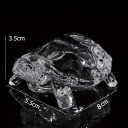 Plastdekorerande sköldpadda 8 x 5,5 x 3,5 cm Transparent dekorativ figur Dekoration på bordet Lyckosymbol Feng Shui heminredning 4