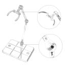 5 pcs Support transparent pour figurines Support en plastique réglable avec bras articulé Support pour figurines d'action Support de présentation 3