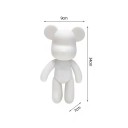 Stor dekorativ björn att måla 34 x 9 cm DIY figur figur av harts för färggjutning Kreativ pouring art modern inredningsdekoration 4