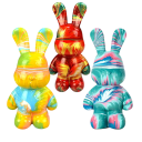 Dekorativ kanin sparbössa 23 x 12 cm DIY figur figur av harts för målning Kreativ målning spara pengar design dekoration 2