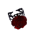 Damprst med justerbar storlek Ring med dekoration Mörkröd ros Gotisk kreativ smycke för kvinnor alternativ goth stil 3
