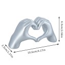 Dekorativ figur med händer i form av hjärta 10,6 x 3,5 x 6,5 cm Modern inredningsdekoration för hylla, bord eller byrå 3