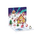 Julens adventskalender med smycken Grundkedja 16/17/18/19/20 cm Legering Adventskalender med hängsmycken Julmotiv med hus och figurer 1
