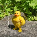 Dekorativ figur svalig anka 4 x 2,7 x 7 cm Rolig inrednings- och trädgårdsdekoration originalstatyett för bord eller hylla 7