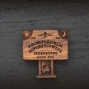 Dekorative Holz-Spielfeld Ouija 3,3 x 2,2 x 1 cm Mini Dekoration mystisches Accessoire für das Interieur 4