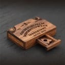 Dekorative Holz-Spielfeld Ouija 3,3 x 2,2 x 1 cm Mini Dekoration mystisches Accessoire für das Interieur 6