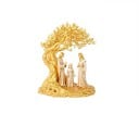 Figurine décorative de la sainte famille sous un arbre Décoration intérieure en plastique motif religieux pour table étagère ou commode 2