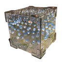 Dekorative Lichtwürfel mit LED-Tulpen 9 x 9 x 9 cm Moderne Wohnraumdekoration für Tisch, Regal oder Kommode 5