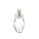 Abstrakt statyett 6 x 5 x 13 cm Sittande figur som tänker Modern dekoration för bord Designstatyett i resin 2