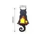 Dekorativ vägghållare för ljus 24 x 11 cm Trähylla i form av en katt Mystisk inredningsdekoration för väggen 2
