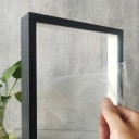 Djup träram 15 x 20 cm Med glas 3 cm inre djup Bordsram för fotografier och 3D-dekorationer 3