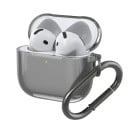 Průhledné silikonové pouzdro pro AirPods 4 s karabinou Ochranný kryt proti pádu pro AirPods 4. generace 6