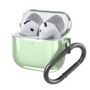 Průhledné silikonové pouzdro pro AirPods 4 s karabinou Ochranný kryt proti pádu pro AirPods 4. generace 9