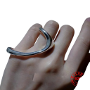 Modern ring Justerbar universell storlek Abstrakt geometriskt oregelbundet design Minimalistisk stil Elegant modeaccessoar 3