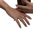 Modern ring Justerbar universell storlek Abstrakt geometriskt oregelbundet design Minimalistisk stil Elegant modeaccessoar 4