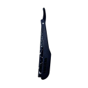 Barberkniv för rakblad längd ca 15 cm ABS handtag Shavetta hopfällbar rakkniv för styling av skägg och konturering 4