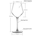 4 st Elegantiska plastglas för vin 425 ml 223 x 79 x 60 x 118 cm Transparent hållbart glas på fot för fester catering 3