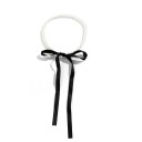 Collar choker de perlas para mujer de 38 cm con lazo de colores, atado con lazo 1