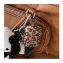 Prestižní průhledné silikonové pouzdro s leopardím vzorem pro AirPods Pro 2, měkké ochranné pouzdro a klíčenka 3