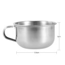 5 st Miskor för rakning i rostfritt stål 8,6 x 5 cm Barberbehållare för skum och tvål Rakskål för både hemmabruk och professionellt bruk 4