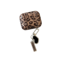 Okouzlující silikonové pouzdro pro AirPods 3 s leopardím vzorem a srdíčkovým přívěskem Elegantní a luxusní ochrana sluchátek 3