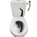 Pegatina para inodoro con motivo de gato PVC tamaño universal para decoración de baño diseño moderno fácil aplicación 1
