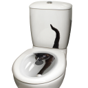 Pegatina para inodoro con motivo de gato PVC tamaño universal para decoración de baño diseño moderno fácil aplicación 3