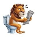 Autocolant amuzant pentru toaletă cu motiv de leu 35 cm PVC decorare rezistentă la apă pentru WC aspect original și aplicare ușoară 1