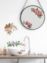 Calcomanías de diferentes patrones de flores para baño 39,3x50 cm decoraciones de PVC resistentes al agua para baño fácil aplicación y diseño original 2