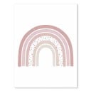 Affiche en toile murale 30 x 40 cm Arc-en-ciel rose Tableau pour enfants sans cadre Décoration pastel pour la chambre de fille et d'enfant 1