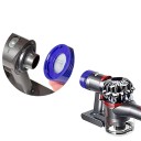 Série Post-motoriska HEPA-filter 6 st för Dyson V7 V8 Animal Absolute Carbon Fiber Reservdelar Tillbehör 4