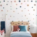 Pegatinas de PVC de colores 2,5 - 9,6 cm 60 unidades pegatinas decorativas en forma de puntos decoración autoadhesiva para la pared 2