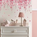 Wandaufkleber 88 x 52 cm PVC dekorativer Aufkleber Kirschblüte selbstklebende Wanddekoration für das Interieur 2