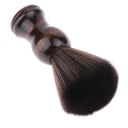 Brosse à raser douce 10,5 x 3,5 cm Brosse à raser en nylon avec poignée en bois Brosse à mousse pour salon de barbier et usage domestique 2