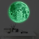 3D väggdekal Månen 50 cm PVC Fluorescerande lysande dekoration för vägg i barnrum Lyser i mörkret 3