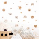 Zestaw naklejek na ścianę 34 x 69 cm PVC Boho rysunkowe dekoracje Ścienna dekoracja do pokoju dziecięcego Sypialni Salonu 2