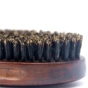 Borste av vildsvinsborst för män 6 x 11,5 x 4 cm Träresande borste för hår och skägg Liten handborste utan handtag 4