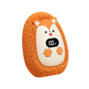 Plyschvärmare för händer 1200 mAh 10,5 x 7,5 x 5,5 cm 3 temperaturer 45–65 °C Digital skärm USB C Shiba Inu mini bärbar 3