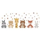 Autocolante pentru perete 132 x 53 cm PVC Boho animale și puncte Decorare murală de mari dimensiuni pentru camera copiilor 1