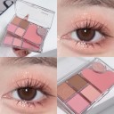 Ögonskuggspalett 6 färger 9,4 g Matt pärlemorisk glittrig finish Långvariga vattenfasta ögonskuggor Ljusreflekterande makeup 2