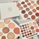 Ögonskuggspalett och highlighter 26 färger Matta och skimrande nyanser Nude bruna långvarig makeup med borste 3