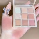 Palette de fards à paupières 9 couleurs Mat et légèrement scintillantes nuances nude Formule hydratante longue durée maquillage multifonctionnel 2