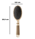Brosse de massage pour cheveux pour femmes 25,5 x 6,8 cm Brosse ovale avec coussin d'air Dents rondes avec boules Poignée antidérapante 4