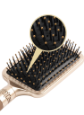 Brosse à cheveux pour femmes 25,5 x 7,8 cm Brosse de massage avec coussin d'air Poignée antidérapante Dents rondes avec billes 2