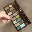 Ögonskuggspalett 16 färger Matt, glittrande och glänsande jordnära toner Rökig retro makeup Highlighter och rouge i ett 3