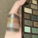 Ögonskuggspalett 16 färger Matt, glittrande och glänsande jordnära toner Rökig retro makeup Highlighter och rouge i ett 5